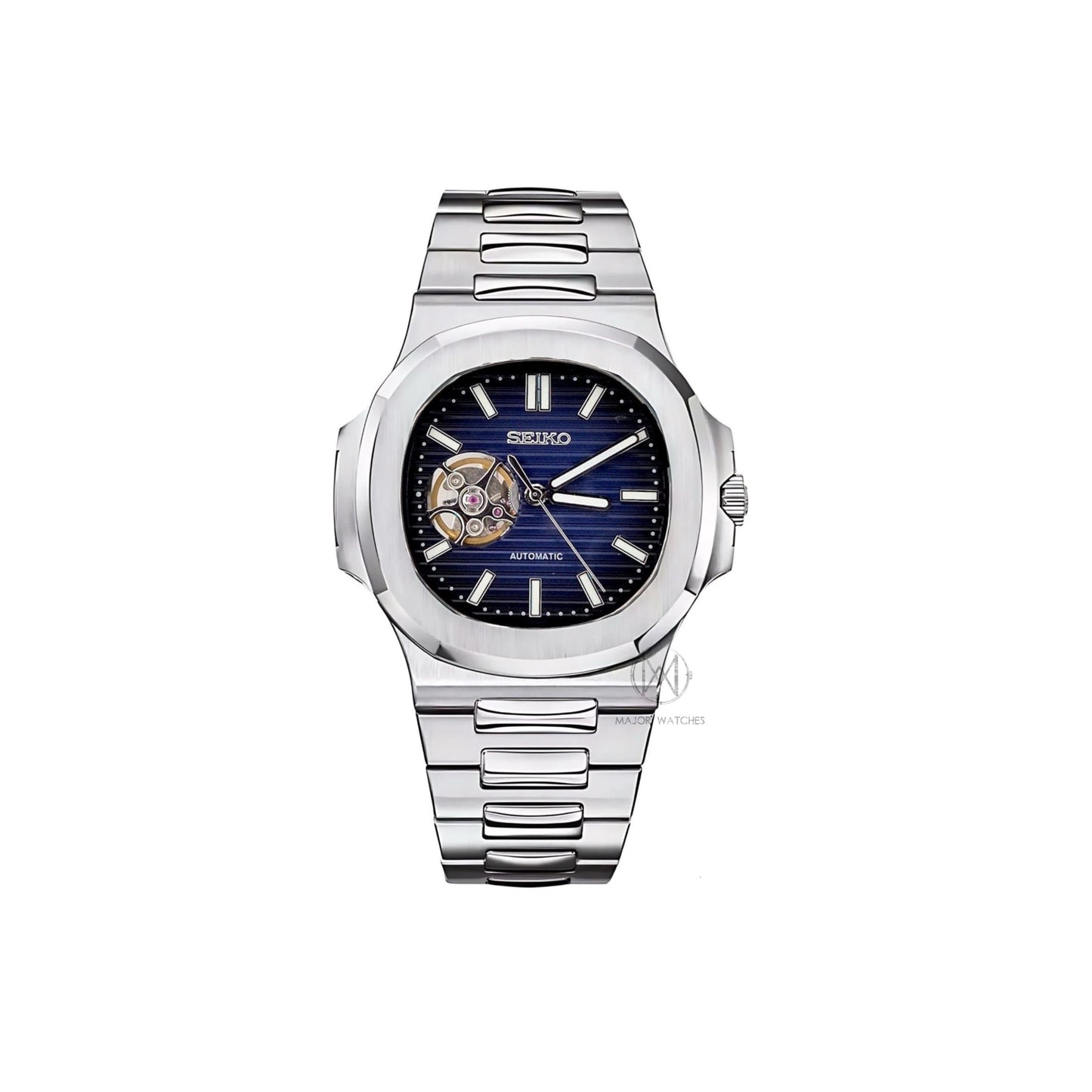 Seiko Mod Nautilius Dark Blue ,,Open Heart”