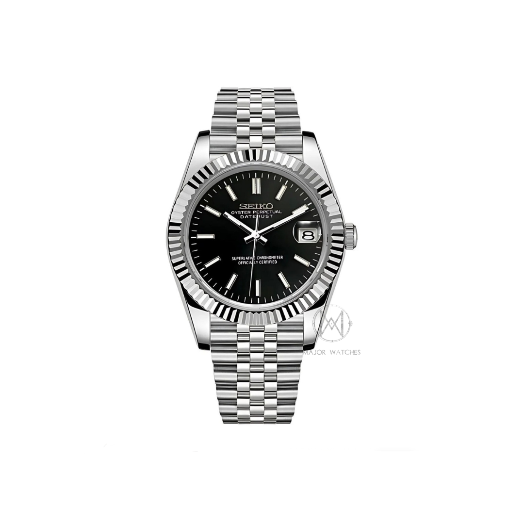 Seiko Mod Datejust Black