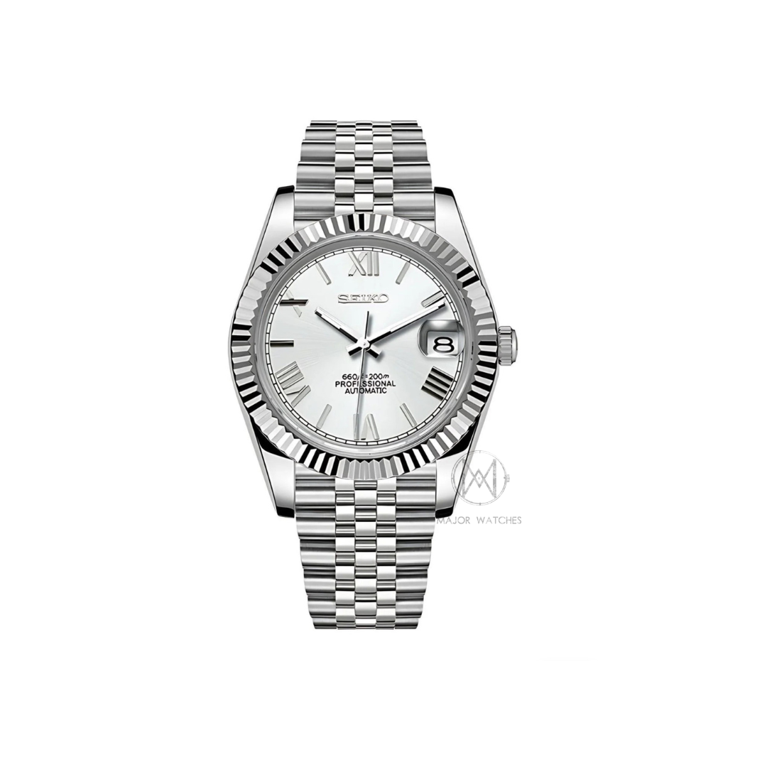 Seiko Mod Datejust White