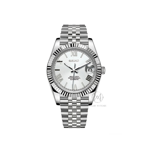 Seiko Mod Datejust White
