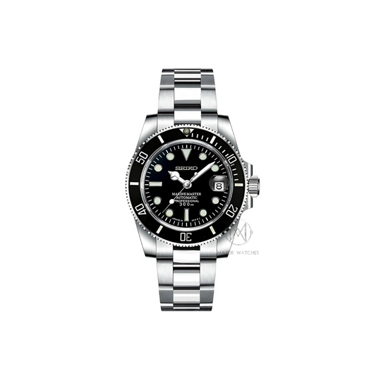 Seiko Mod Marinemaster Black